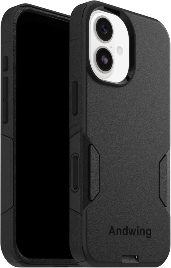 Andwing iPhone 17/Pro/Pro Max Case, Military Grade Heavy Duty Rugged Shockproof Phone Cover, Matte Black Textured Non-Slip Grip Drop Protection
